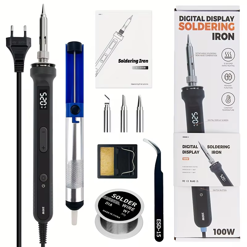 Diy Electronics Soldering Kit - 100W 디지털 납땜 인두 키트 오토바이