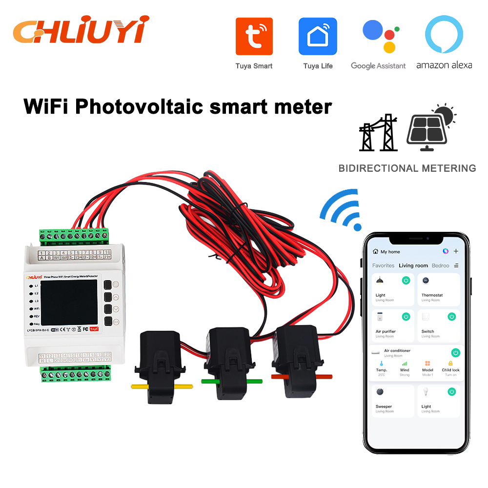 Diy Electronics Store - 투야 와이파이 스마트 변압기 3상 계량기,
