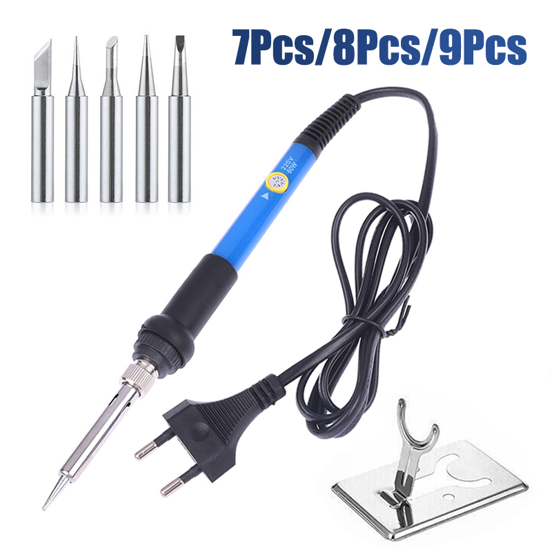 조절 가능한 온도 220V 60W 전기 납땜 인두 키트 - Diy Electronics Soldering Kit 리뷰 및 가격