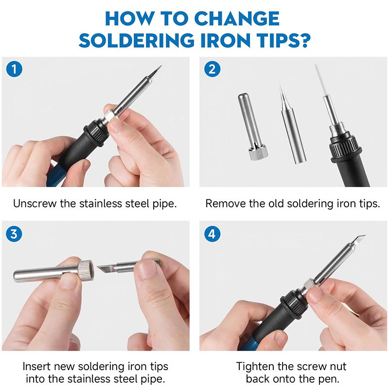 조절 가능한 온도 220V 60W 전기 납땜 인두 키트 - Diy Electronics Soldering Kit 리뷰 및 가격