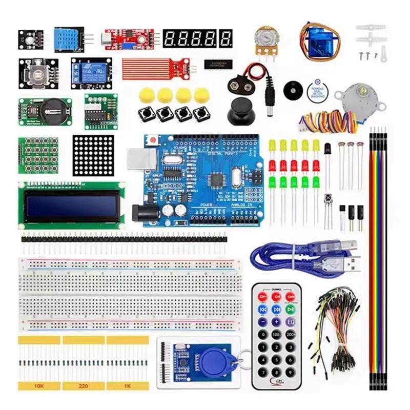 스테퍼 모터 학습 세트가 포함된 Arduino UNO  - Arduino Diy Electronics 리뷰 및 가격
