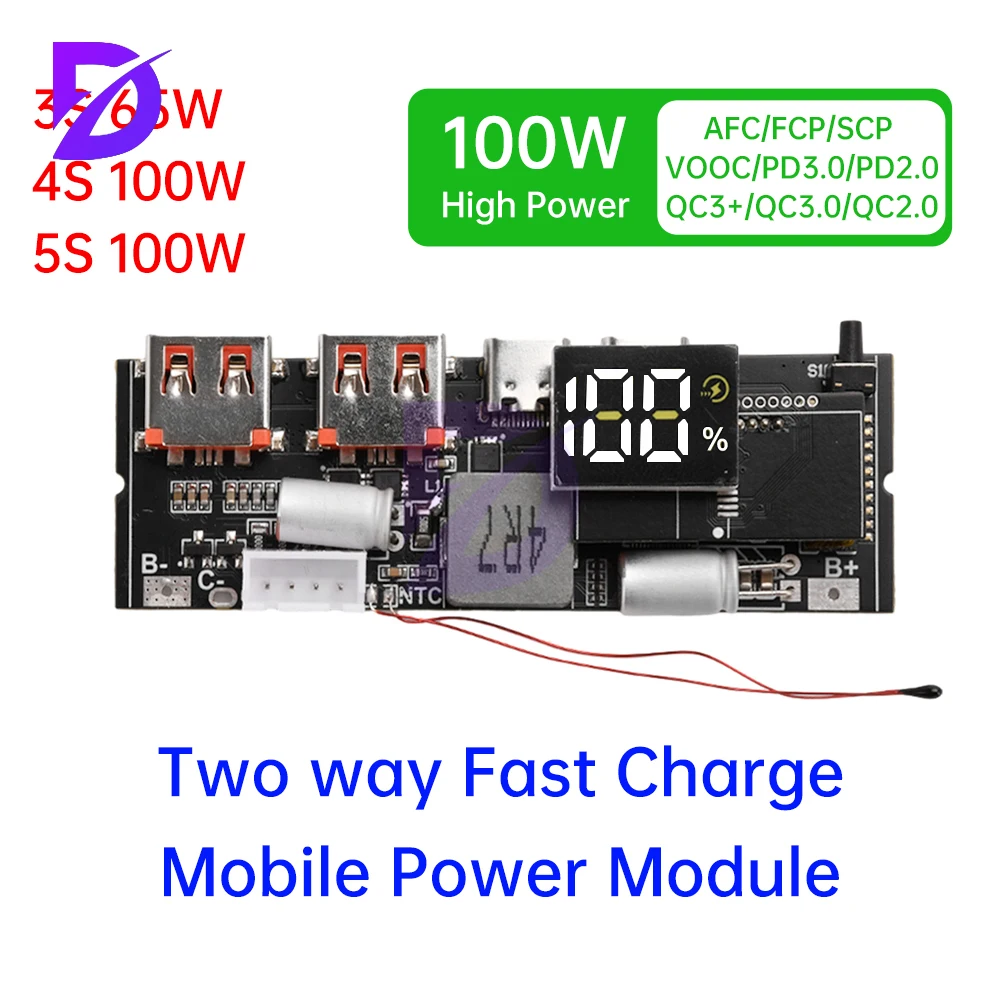65W 100W 듀얼 C 포트 양방향 초고속 충전 모듈 - Diy Electronics For Adults 리뷰 및 가격