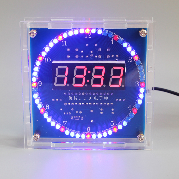 DIY 회전 LED 전자 디지털 시계 키트 51 SCM - Diy Electronics For Adults 리뷰 및 가격
