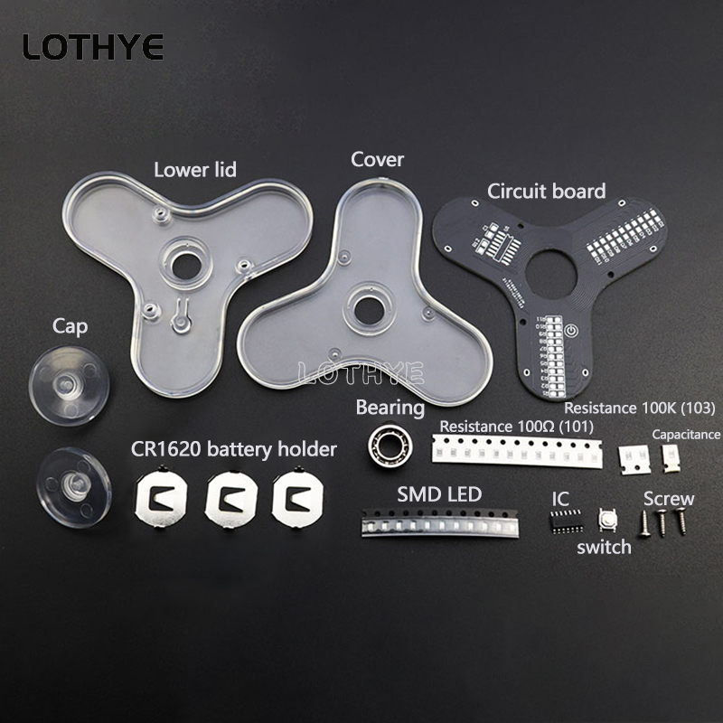 LED Fidget Spinner 제조 스피커 분위기  - Diy Electronics Soldering Kit 리뷰 및 가격