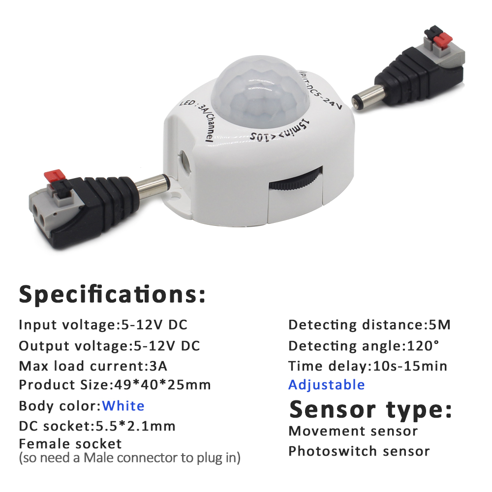 PIR 모션 센서 12V DC 스위치 5 V LED 스 - Ldr Light Sensor 리뷰 및 가격