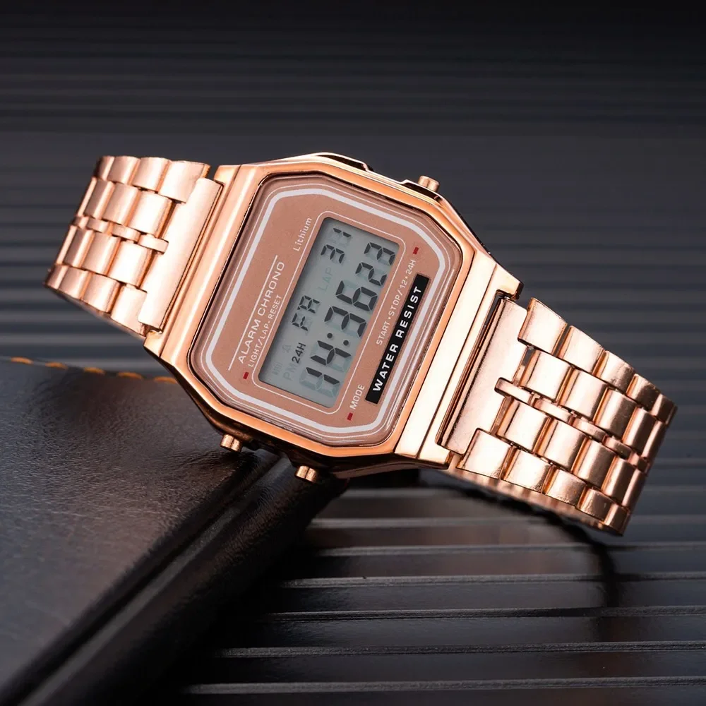 패션 디지털 남성용 시계 럭셔리 스테인레스 스틸 링크  - Diy Electronics Watch 리뷰 및 가격